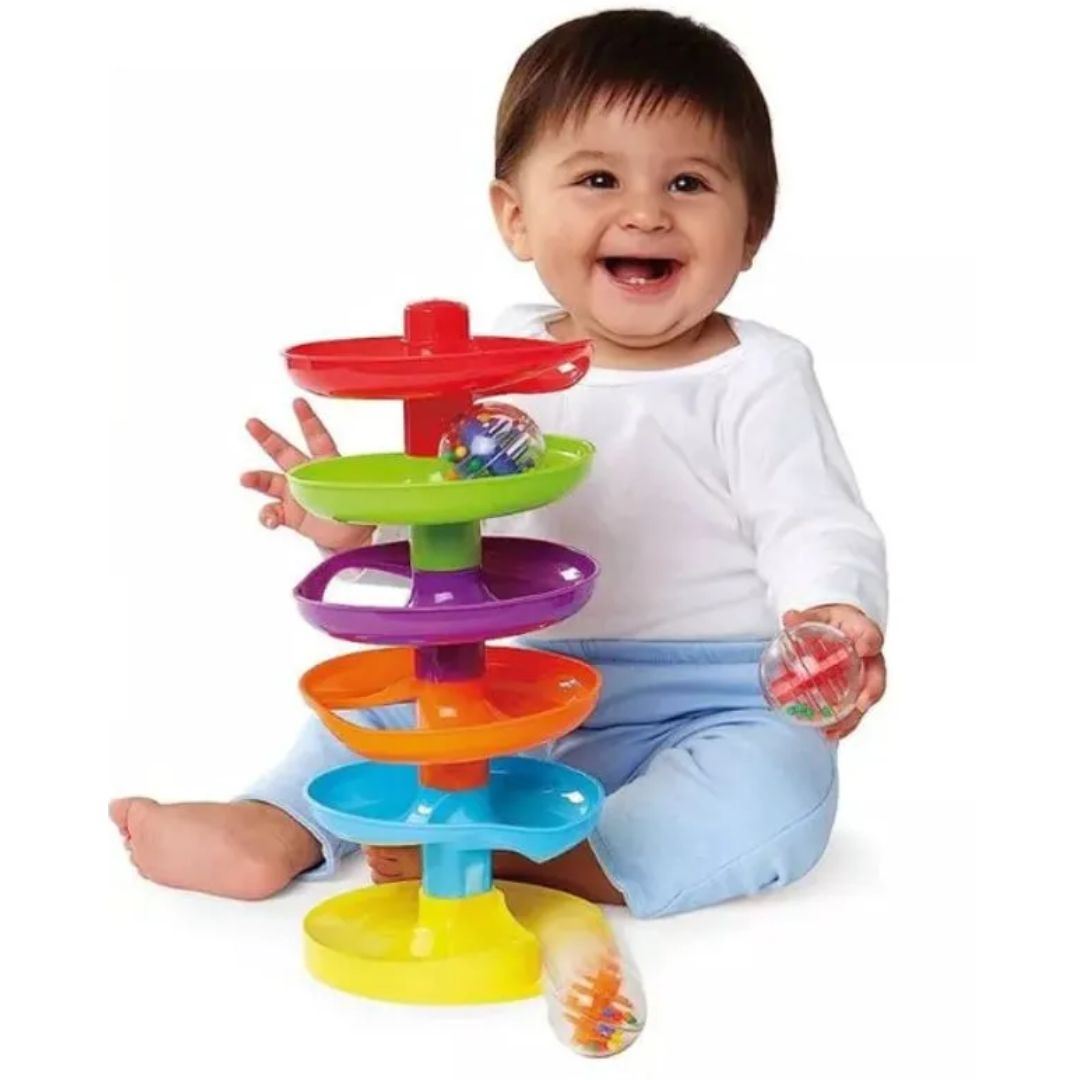 Juguete Torre Pelotas 9 Pisos Tobogan Estimulacion Bebes Y Niños